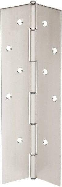 IVES - 83" Long x 4" Wide, Aluminum Continuous Hinge - 6" Thick, With Holes - All Tool & Supply