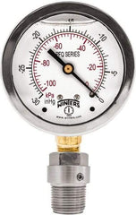 Winters - 2-1/2" Dial, 1/4 Thread, 0-600 Scale Range, Pressure Gauge - Bottom Connection Mount, Accurate to 1.5% of Scale - All Tool & Supply