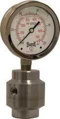 Winters - 4" Dial, 1/2 Thread, 0-30 Scale Range, Pressure Gauge - Bottom Connection Mount, Accurate to 0.01% of Scale - All Tool & Supply