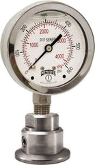 Winters - 2-1/2" Dial, 1/4 Thread, 0-160 Scale Range, Pressure Gauge - Bottom Connection Mount, Accurate to 1.5% of Scale - All Tool & Supply