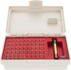 SPI - 55 Piece, 0.2-1.28mm Diameter Plug and Pin Gage Set - Minus 0.005mm Tolerance, Class ZZ - All Tool & Supply