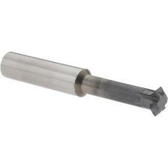 Accupro - 3/8° 3/8" Cut Diam, 1/8" Cut Width, 3/8" Shank, Solid Carbide Double-Angle Cutter - All Tool & Supply