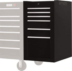 Proto - 6 Drawer Black Side Cabinet - 19" Wide x 34" High x 25" Deep, Use with Proto Roller Cabinet - All Tool & Supply