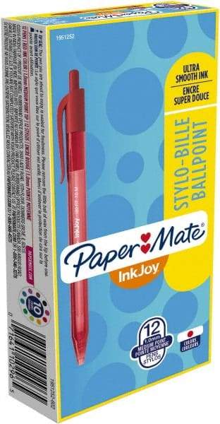 Paper Mate - 1mm Ball Point Retractable Ball Point Pen - Red - All Tool & Supply