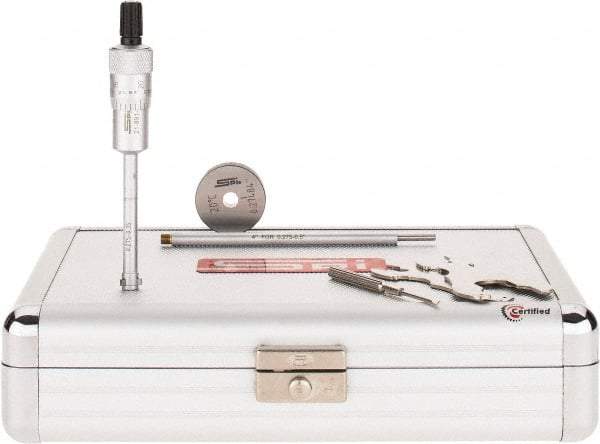 SPI - 0.275 to 0.35", 2.11" Gage Depth, Mechanical Inside Hole Micrometer - 0.0001" Graduation, 0.00016" Accuracy, Ratchet Stop Thimble - All Tool & Supply