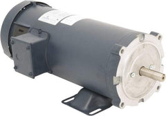 Leeson - 1-1/2 Max hp, 2,500 Max RPM, DC Electric AC DC Motor - 230 V Input, S56C Frame, C-Face with Base Mount, TEFC Enclosure - All Tool & Supply