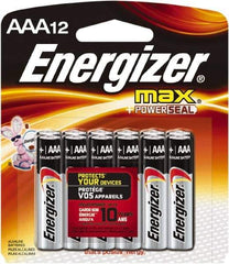 Energizer - Size AAA, Alkaline, Standard Battery - 1.5 Volts, Flat Terminal, LR03 - All Tool & Supply