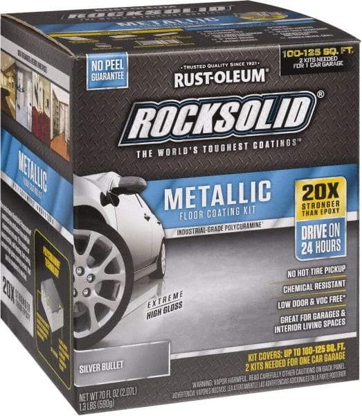 Rust-Oleum - 70 oz Gloss Silver Floor Coating - Low Odor - All Tool & Supply