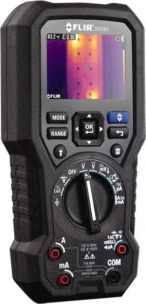 FLIR - DM284, CAT IV, 1,000 VAC/VDC, Digital Thermal Imaging Multimeter - 50 mOhm, Measures Voltage, Capacitance, Current, Frequency, Resistance, Temperature - All Tool & Supply