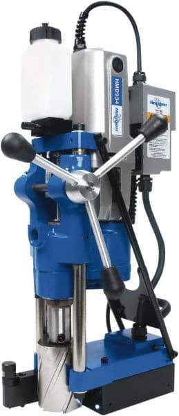 Hougen - 3/4" Chuck, 4" Travel, Portable Magnetic Drill Press - 70, 120, 200 & 332 RPM, 13 Amps, 1553 Watts, 115 Volts, 2' Cord Length - All Tool & Supply