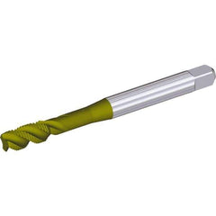 Kennametal - 7/8-9 4 Flute 2B Modified Bottoming Spiral Flute Tap - Cobalt, Oxide Finish, 140mm OAL, Right Hand Flute, Right Hand Thread - Exact Industrial Supply