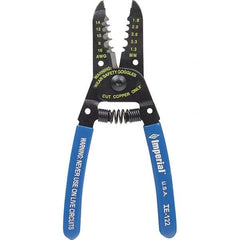 Imperial - 8 to 16 AWG Capacity Wire Stripper/Cutter - 6" OAL, Hardened Steel with Cushion Grip Handle - All Tool & Supply