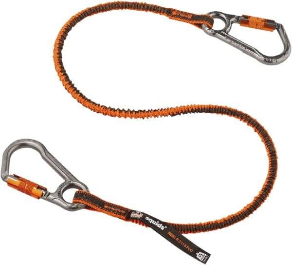 Ergodyne - 38" Tool Lanyard - Carabiner Connection, 60" Extended Length, Orange - All Tool & Supply