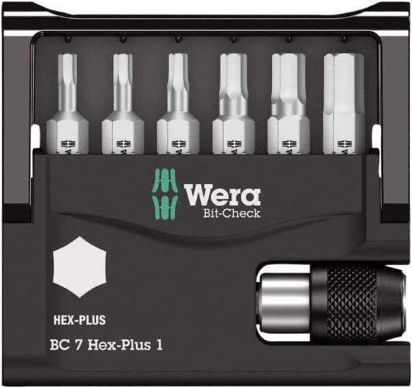 Wera - 1/4" Drive, Hex Metric Screwdriver Bit - 1" OAL - All Tool & Supply