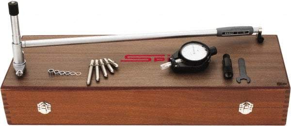 SPI - 6 Anvil, 6 to 10" Dial Bore Gage - 0.0001" Graduation, 16" Gage Depth, Accurate to 0.0003", Carbide Ball - All Tool & Supply