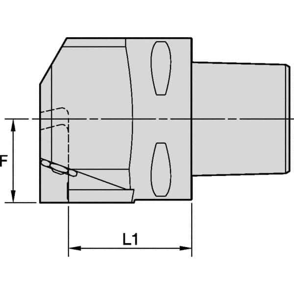 Kennametal - EG-P-GUP, EG-U-GUN, EG-U-GUP, ER-P-GUP, ER-U-GUN, ER-U-GUP Insert, 57mm Head Length, Modular Grooving Blade Holder Head - Right Hand Cut, System Size PSC80, Through Coolant, Series Beyond Evolution - All Tool & Supply