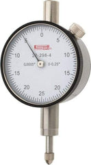 SPI - 1/4" Range, 0-25-0 Dial Reading, 0.0005" Graduation Dial Drop Indicator - 1.61" Dial, 0.05" Range per Revolution, 0.0005" Accuracy, Includes NIST Traceability Certification - All Tool & Supply