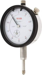 SPI - 1/2" Range, 0-100 Dial Reading, 0.001" Graduation Dial Drop Indicator - 2.2" Dial, 0.1" Range per Revolution, 0.002" Accuracy, Revolution Counter, Includes NIST Traceability Certification - All Tool & Supply