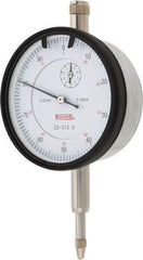 SPI - 10mm Range, 0-100 Dial Reading, 0.01mm Graduation Dial Drop Indicator - 58mm Dial, 1mm Range per Revolution, 0.02mm Accuracy, Revolution Counter, Includes NIST Traceability Certification - All Tool & Supply