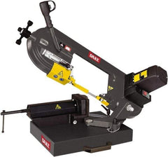 Dake - 8 x 5" Max Capacity, Manual Geared Head Horizontal Bandsaw - 262 & 196 SFPM Blade Speed, 110 Volts, 45°, 2 hp, 1 Phase - All Tool & Supply