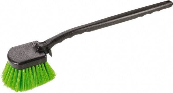 Harper Brush - 2-1/4" Bristle Length, Flagged Plastic Utility Scrub Brush - 3-1/2" x 3-1/2" Long x 3" Wide Head, 20" OAL, Easy Grip Handle, Black, Polypropylene Block, Flagged - All Tool & Supply