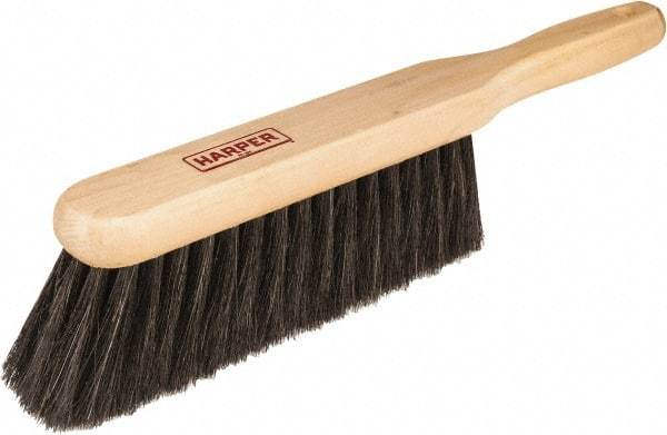 Harper Brush - 14" OAL, Horsehair Counter Brush - 2-1/4" Bristle Length, 8" Long x 1-3/4" Wide Head, Straight Wood Handle, Black - All Tool & Supply