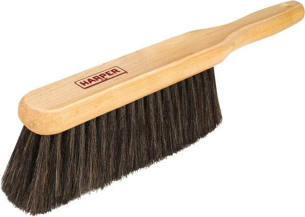 Harper Brush - 14" OAL, Horsehair & Nylon Counter Brush - 2-1/4" Bristle Length, 8" Long x 1-3/4" Wide Head, Straight Wood Handle, Black - All Tool & Supply