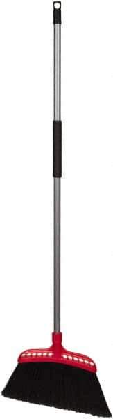 Harper Brush - 16" Wide, Black Polypropylene Bristles, 48" Metal Handle, Angled Broom - Flagged, Water Resistant - All Tool & Supply