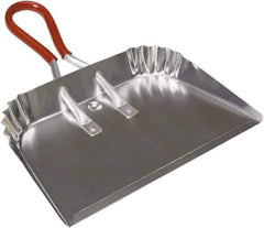 Harper Brush - 17" Wide x 10" Deep x 4" High Handheld Dustpan - Aluminum Body, 9" Aluminum Handle, Silver - All Tool & Supply