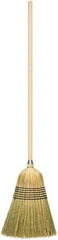 Harper Brush - 56" OAL Corn Bristle Broom - 39" Long Wood Handle, 17" Bristle Length, 14" Wide - All Tool & Supply