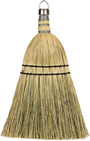 Harper Brush - 12" OAL Corn Blend Bristle Whisk Broom - 10" Bristle Length, 8" Wide - All Tool & Supply