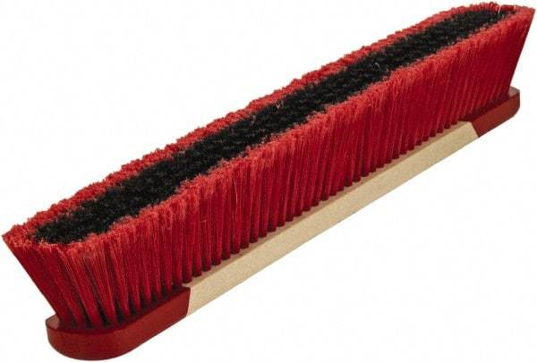 Harper Brush - 24" Medium Duty Synthetic Push Broom - 3" Bristle Length, Wood Block, Bolt-On Handle Connection, Handle Included - All Tool & Supply