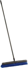 Harper Brush - 24" Medium Duty Synthetic Push Broom - 3" Bristle Length, Plastic Block, Threaded Handle Connection, Handle Included - All Tool & Supply