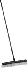 Harper Brush - 24" Smooth Surface Synthetic Push Broom - 3" Bristle Length, Plastic Block, Threaded Handle Connection, Handle Included - All Tool & Supply