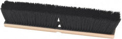 Harper Brush - 24" Smooth Surface Horsehair Push Broom - 3" Bristle Length, Wood Block, Threaded Handle Connection, Handle Sold Separately - All Tool & Supply