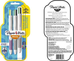 Paper Mate - 1mm Ball Point Retractable Ball Point Pen - Red, Green, Blue, Black, Pink, Lime, Purple & Turquoise - All Tool & Supply