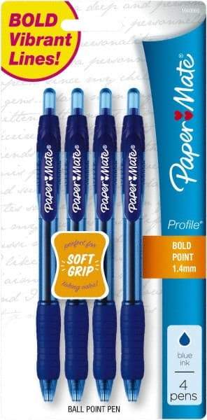 Paper Mate - 1mm Ball Point Retractable Ball Point Pen - Blue - All Tool & Supply