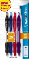 Paper Mate - 1mm Ball Point Retractable Ball Point Pen - Assorted Colors - All Tool & Supply