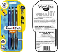 Paper Mate - 1mm Ball Point Ball Point Pen with Stylus - Black & Blue - All Tool & Supply