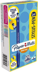 Paper Mate - 1mm Ball Point Ball Point Pen with Stylus - Blue - All Tool & Supply