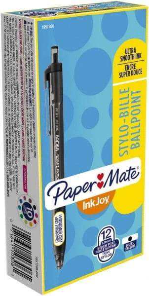 Paper Mate - 1mm Ball Point Retractable Ball Point Pen - Black - All Tool & Supply