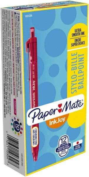 Paper Mate - 1mm Ball Point Retractable Ball Point Pen - Red - All Tool & Supply