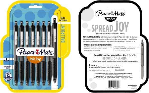 Paper Mate - 1mm Ball Point Retractable Ball Point Pen - Black - All Tool & Supply