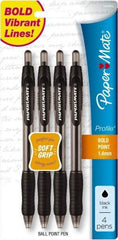 Paper Mate - 1mm Ball Point Retractable Ball Point Pen - Black - All Tool & Supply