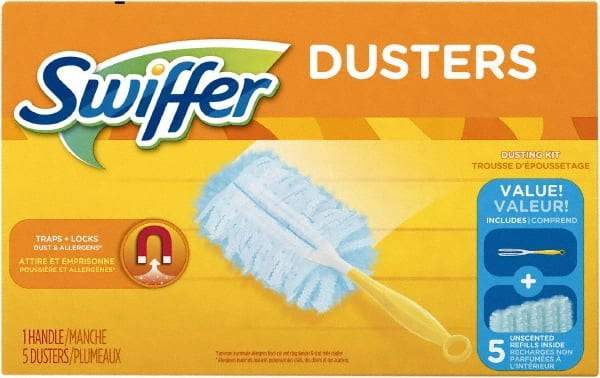 Swiffer - 6" Long Fiber Duster - 13" OAL, Light Blue - All Tool & Supply