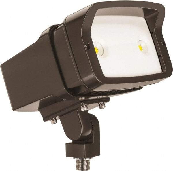 Lithonia Lighting - 120/277 Volt, 23.47 Watt, LED Floodlight Fixture - Wall Mount, 8.3" Long x 7" Wide x 6.9" High, Aluminum Housing - All Tool & Supply