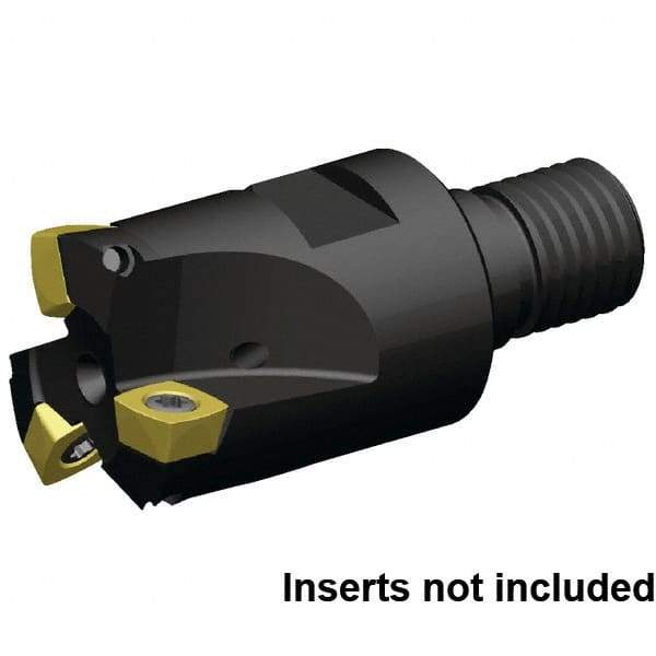 Kennametal - 25mm Cut Diam, 1.5mm Max Depth, M12 21mm Shank Diam, Modular Connection Indexable High-Feed End Mill - Screw Holding Method, XD..0904.. Insert, 7792VXD09 Toolholder, Through Coolant - All Tool & Supply