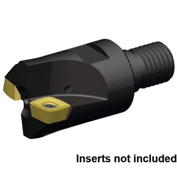 Kennametal - 35mm Cut Diam, 2.5mm Max Depth, M16 29mm Shank Diam, Modular Connection Indexable High-Feed End Mill - Screw Holding Method, XD..120508 Insert, 7792VXD12 Toolholder, Through Coolant - All Tool & Supply