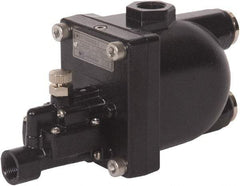 PRO-SOURCE - 1/2" Inlet, Zero Air Loss Condensate Drain Valve - 3/8" NPT Outlet, 87 to 175 psi - All Tool & Supply