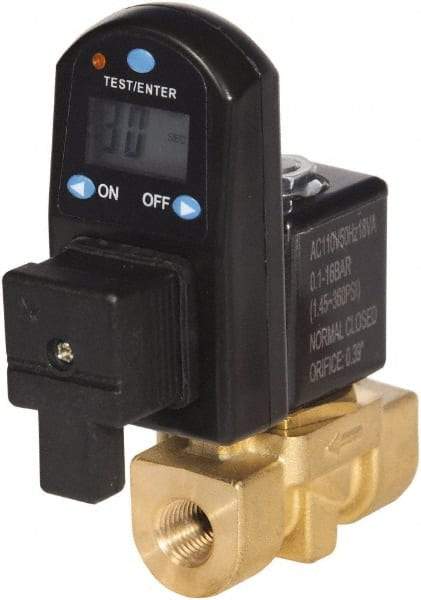 PRO-SOURCE - 1/2" Inlet, Digital Electronic Condensate Drain Valve - 1/2" NPT Outlet, 230 psi - All Tool & Supply